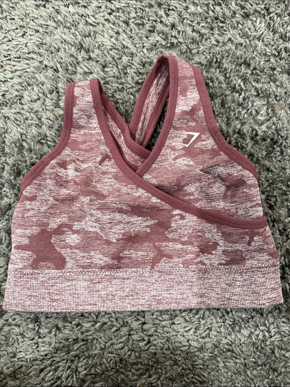 Gymshark Mauve Camo Seamless Sports Bra